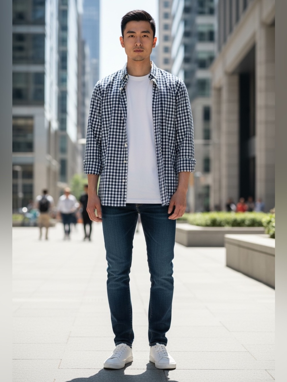 Ben Sherman Long Sleeves Button Down Plaid Slim Fit Shirt